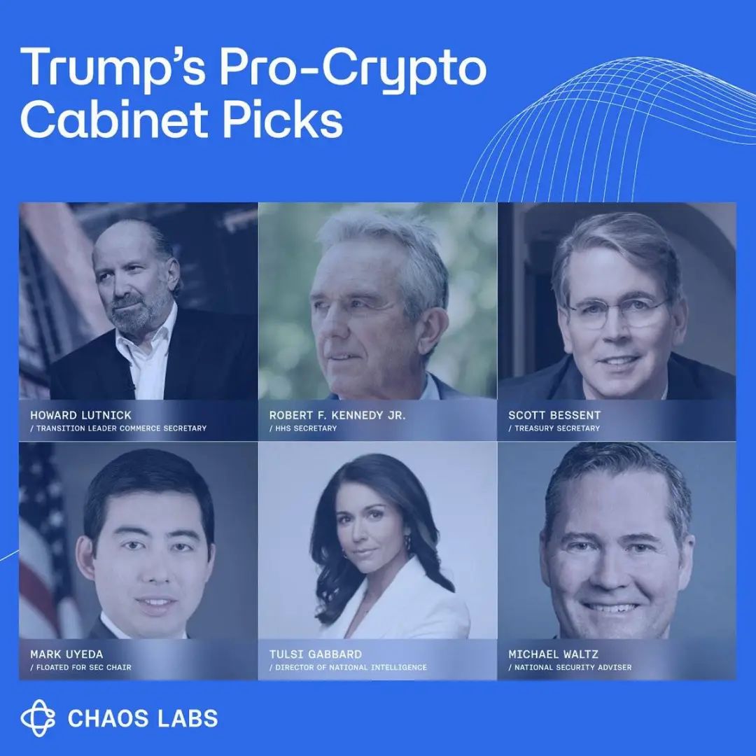 特朗普的内阁人选:一支全明星亲加密团队?