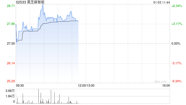 黑芝麻智能早盘涨超4% 与阿里云达成深化战略合作协议
