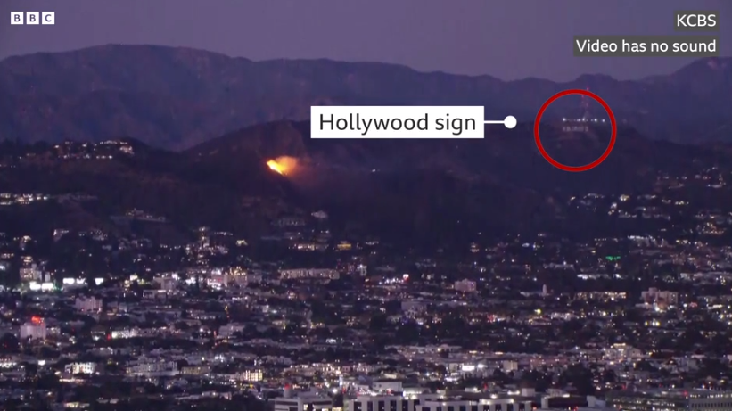 美国加州山火持续蔓延,危及好莱坞星光大道、好莱坞巨型标志等多处洛杉矶景点