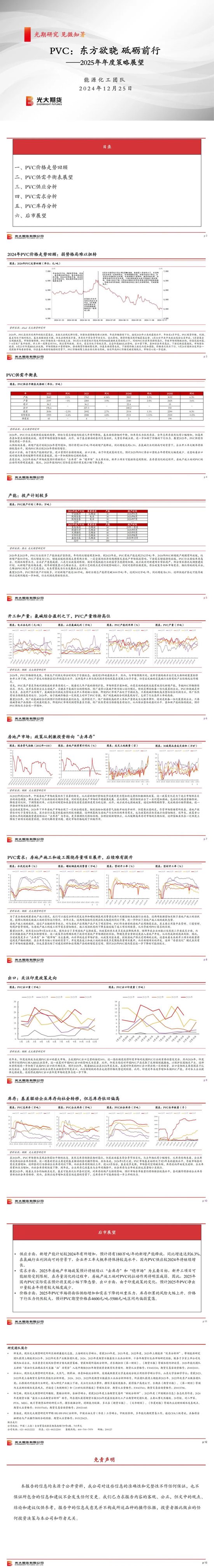 光期能化:2025年度PVC策略报告