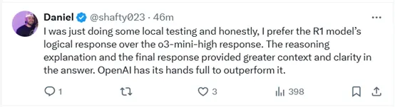 OpenAI紧急上线O3 Mini,网友热评:DeepSeek R1 vs O3 Mini