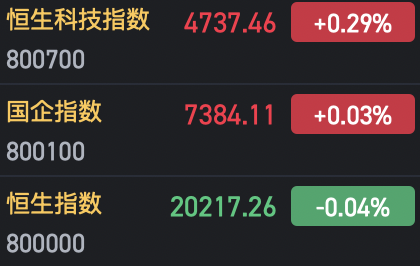 收评:港股恒指微跌0.04% 科指涨0.29%AI、半导体概念股涨势强劲