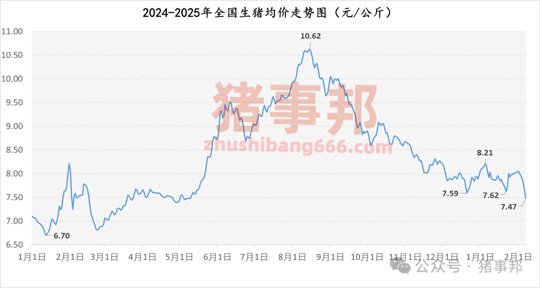 2月7日猪价汇总(跌势扩大,创近9个月新低!)