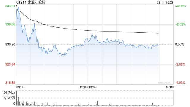高盛:予比亚迪股份目标价364港元 评级“买入”