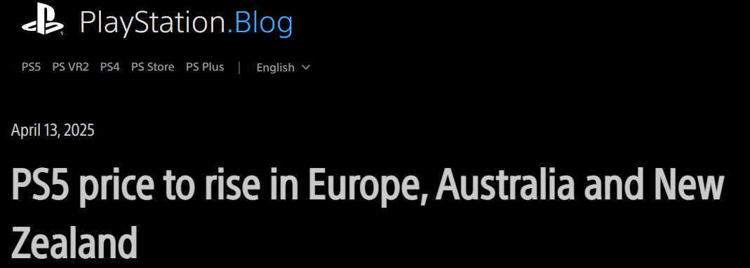 经济压力冲击游戏行业 索尼上调多地PS5售价,美国市场或难幸免