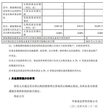 首募规模7.61亿元!华夏瑞享回报混合基金成立