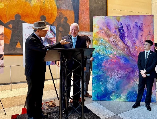 卓福民巨作《无垠》闪耀联合国总部,献礼《联合国宪章》签署80周年