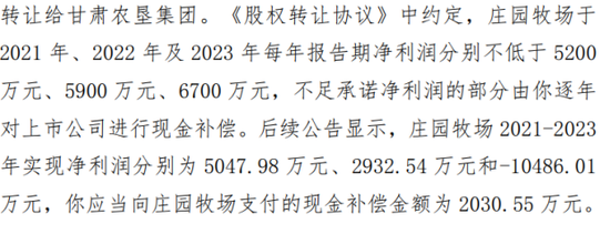 业绩连亏未止,庄园牧场再添新忧