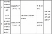奉新九银村镇银行被罚30万元:通过借新还旧延缓风险暴露 奉新九银村镇银行被罚30万元:通过借新还旧延缓风险暴露
