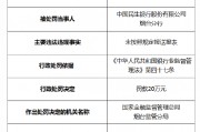 民生银行烟台分行被罚20万元:因未按照规定报送报表 民生银行烟台分行被罚20万元:因未按照规定报送报表