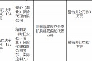 安心(湖北)保险代理有限公司被罚3万元:未按规定设立分支机构经营保险代理业务 安心(湖北)保险代理有限公司被罚3万元:未按规定设立分支机构经营保险代理业务